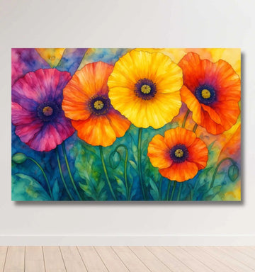 Flower Canvas Painting for Wall Decoration | Floral Art for Living Room