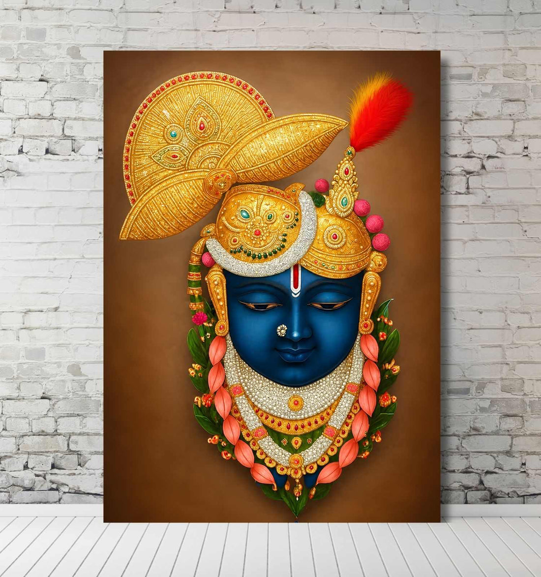 KUNJ CART – Shreenathji Painting on Canvas | Spiritual Shreenathji Painting for Wall Decoration