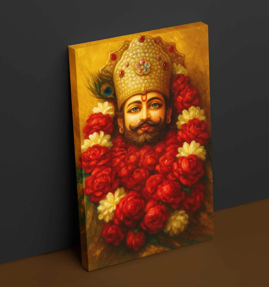 Khatu Shyam Ji Photo – Royal Khatu Shyam Ji Photo in Painting Form For Home Wall Decor