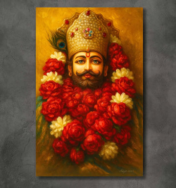 Khatu Shyam Ji Photo – Royal Khatu Shyam Ji Photo in Painting Form For Home Wall Decor
