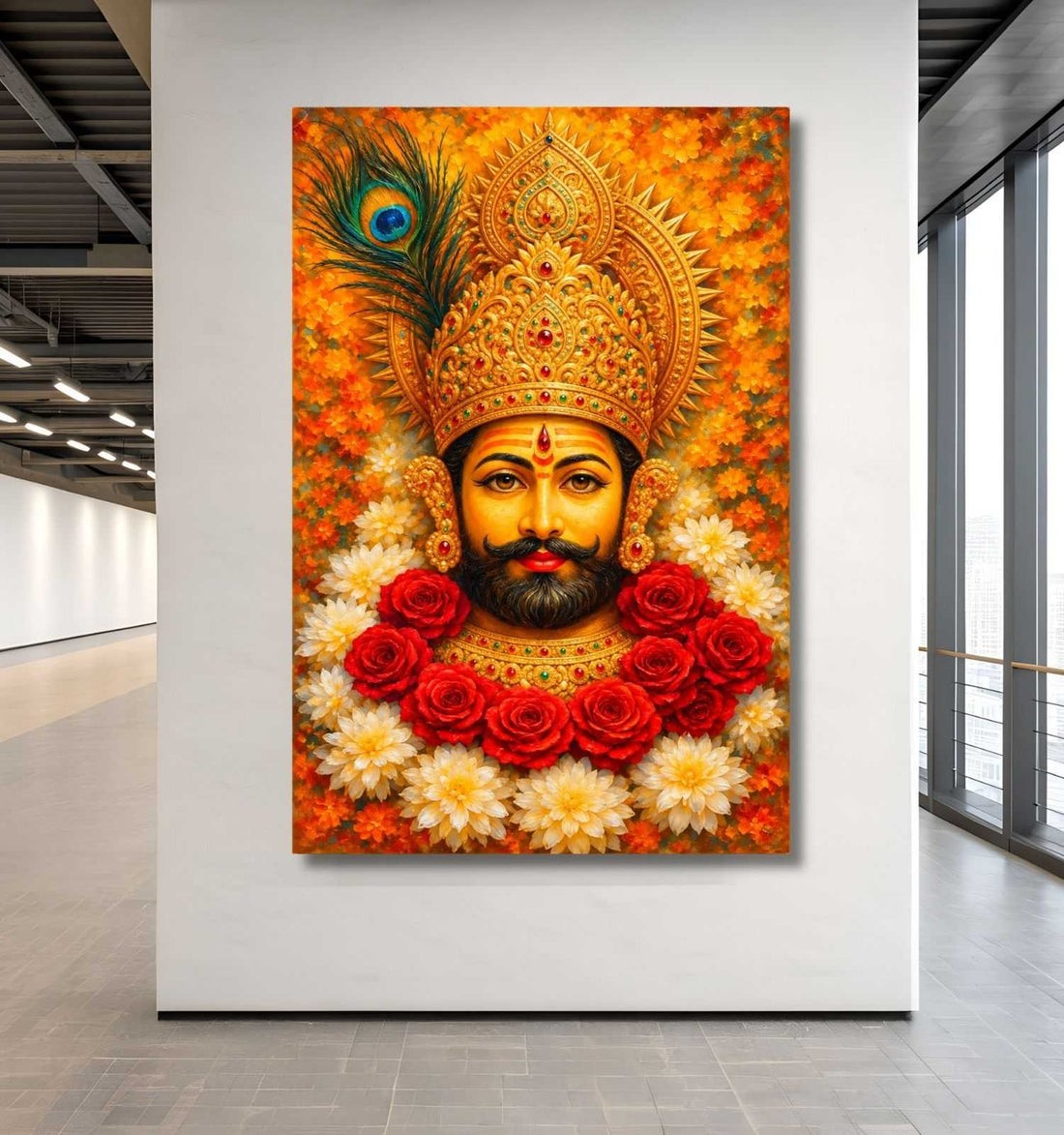 Khatu Shyam Painting | Khatu Shyam Ji Photo In Painting For On Canvas