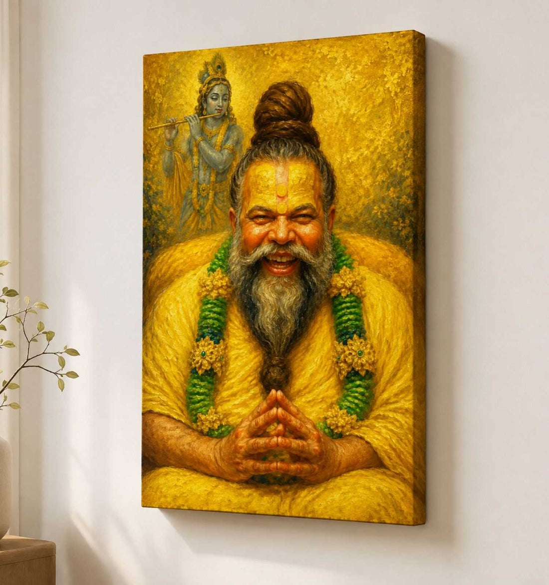KUNJ CART – Premanand Ji Maharaj Photo Big Size | Premanand Maharaj Ji Photo in Painting Form