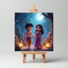 Cute Couple Mini Radha Krishna Painting2