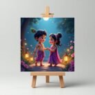 Cute Couple Mini Radha Krishna Painting4
