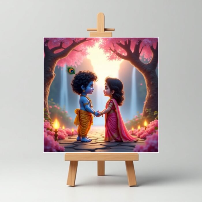 Radha Krishna Mini Painting1