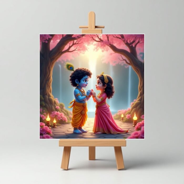 Radha Krishna Mini Painting2