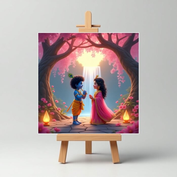 Radha Krishna Mini Painting4