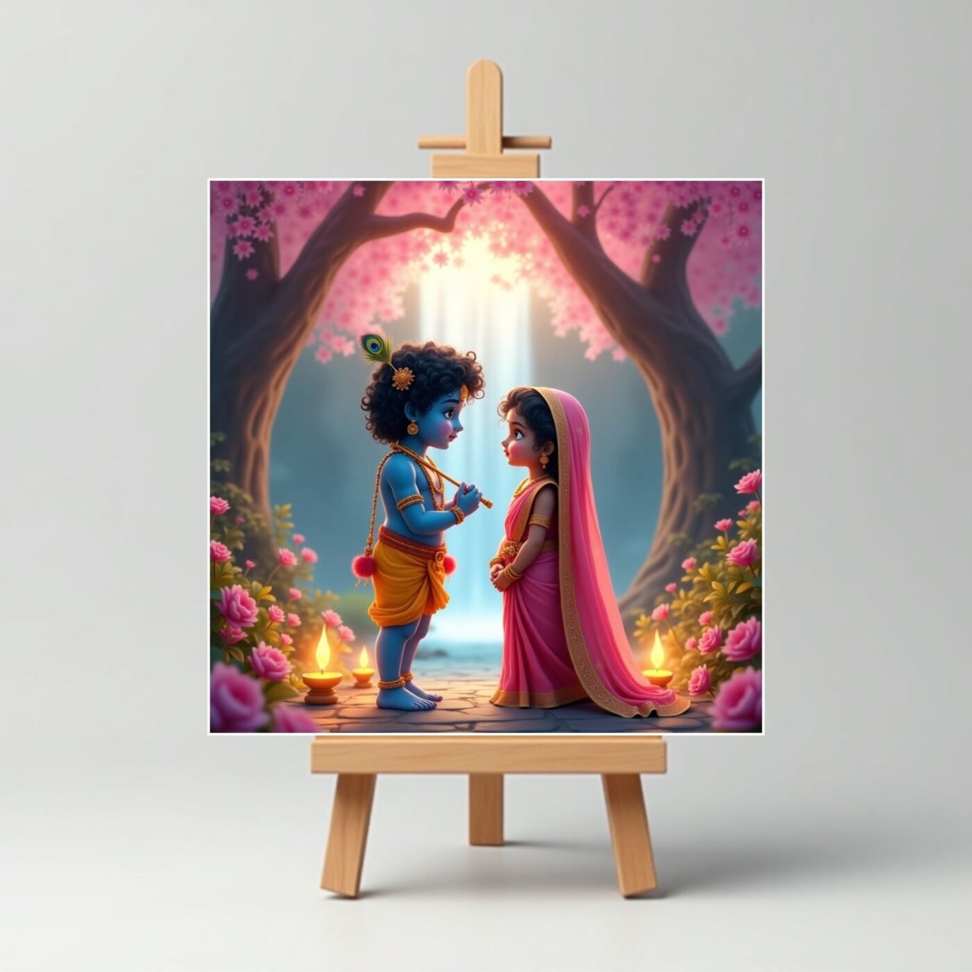 Radha Krishna Mini Painting5