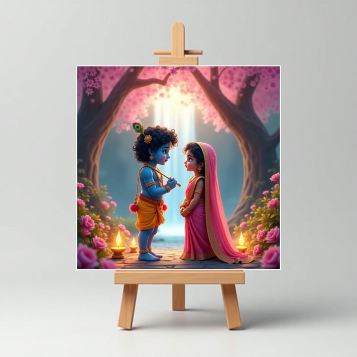 Radha Krishna Mini Painting5