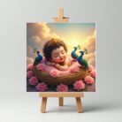 Sleeping Baby Cute Krishna Mini Canvas Painting4