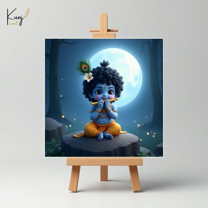 Baby Krishna Canvas Mini Painting1