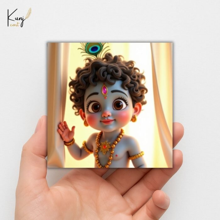 Baby Krishna Canvas Mini Painting4