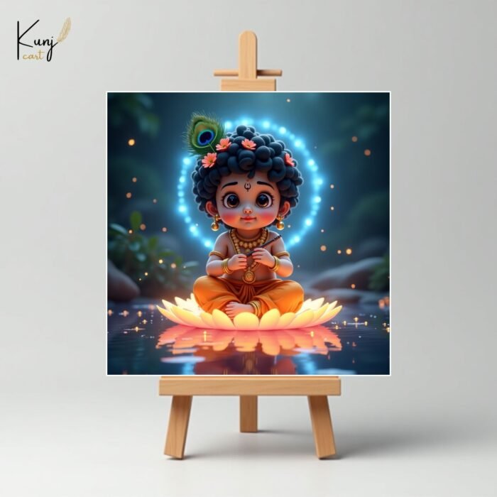 Baby Radha Krishna Mini Canvas Painting 1