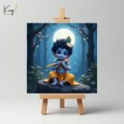 Baby Radha Krishna Mini Canvas Painting 2