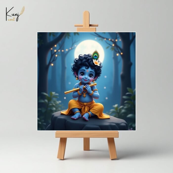 Baby Radha Krishna Mini Canvas Painting 2