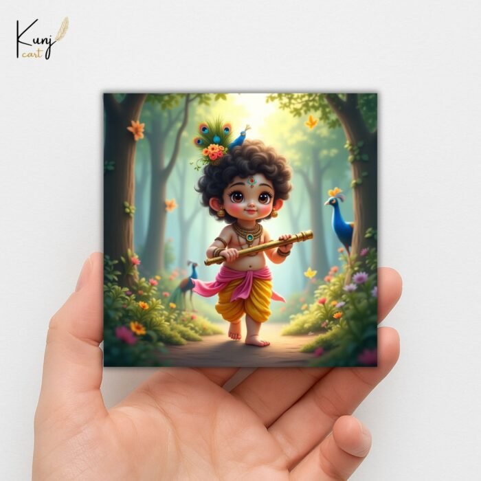 Baby Radha Krishna Mini Canvas Painting 3