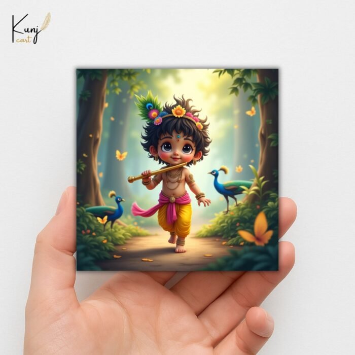 Bal Krishna Mini Canvas Painting Set 4