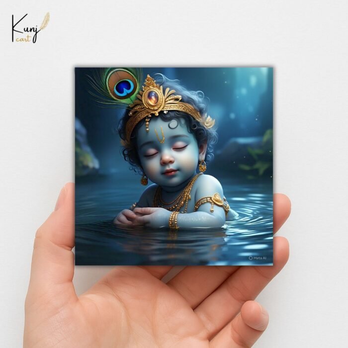 Divine Baby Krishna Mini Canvas Painting Set 4