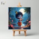 Kunjcart Baby Krishna Flute Mini Canvas Painting 2