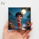 Kunjcart Baby Krishna Flute Mini Canvas Painting 4