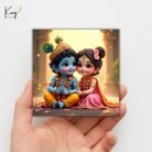 Little Krishna & Radha Love Mini Canvas Painting 4