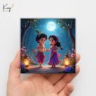 Radha Krishna Baby Mini Canvas Painting Set 2