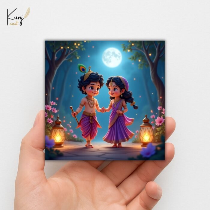 Radha Krishna Baby Mini Canvas Painting Set 2