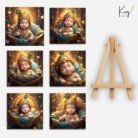 Sleeping Baby Krishna Mini Canvas Painting8