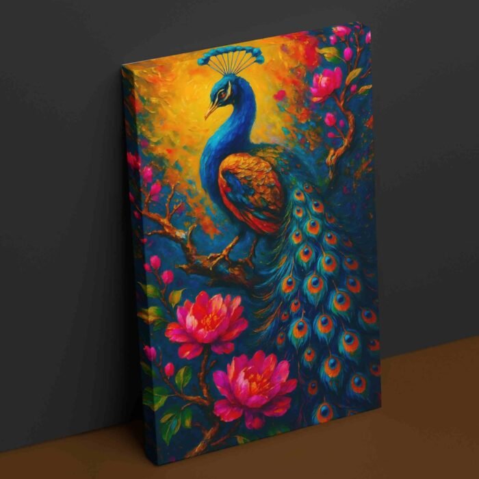Abstract Peacock Painting For Wall Vastu1