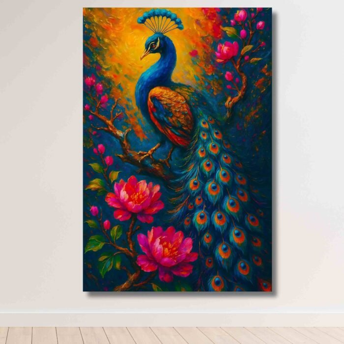 Abstract Peacock Painting For Wall Vastu6