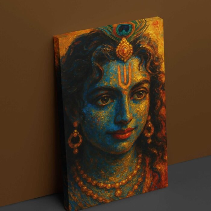 Abstract Radha Krishna canvas painting1