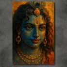 Abstract Radha Krishna canvas painting3