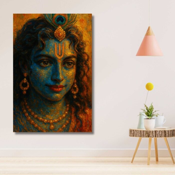 Abstract Radha Krishna canvas painting4