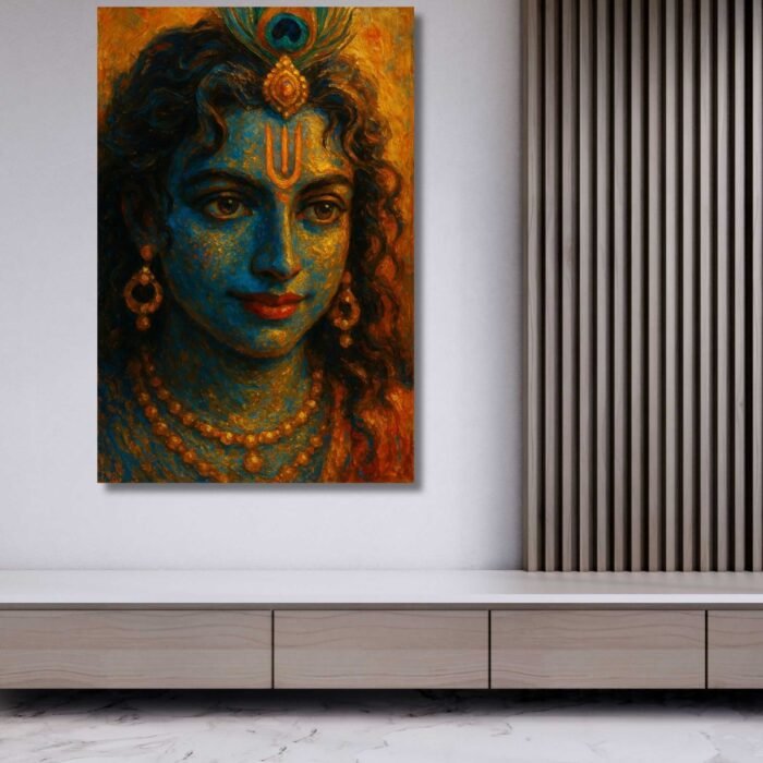 Abstract Radha Krishna canvas painting5