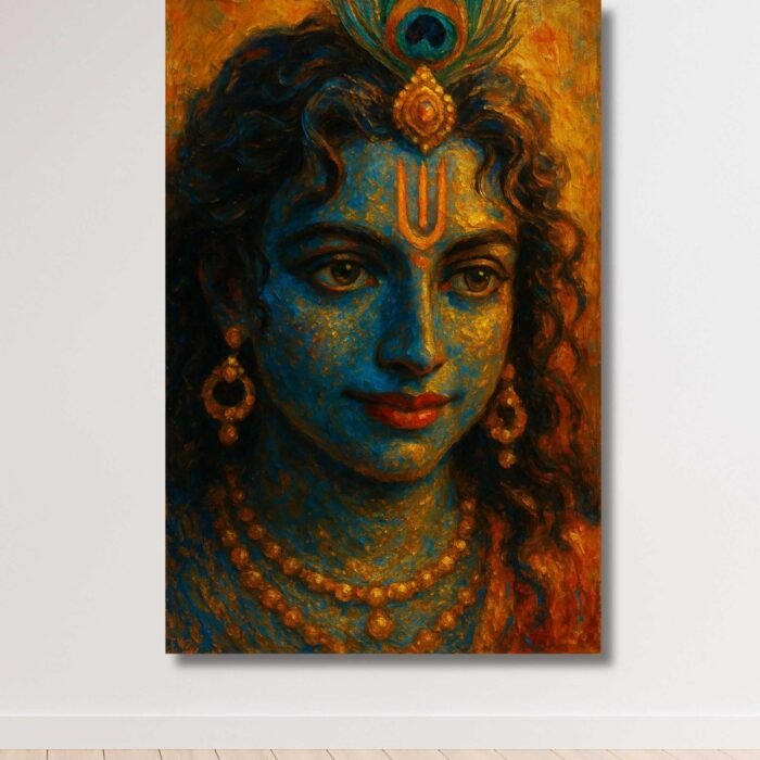 Abstract Radha Krishna canvas painting6