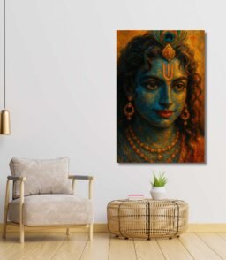 Abstract Radha Krishna canvas painting7
