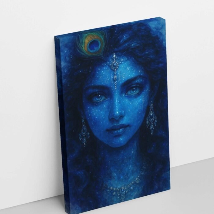 Beautiful Krishna With Cow Painting Cute krishna canvas painting1