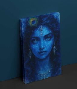 Beautiful Krishna With Cow Painting Cute krishna canvas painting2