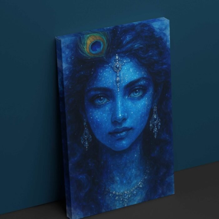 Beautiful Krishna With Cow Painting Cute krishna canvas painting2