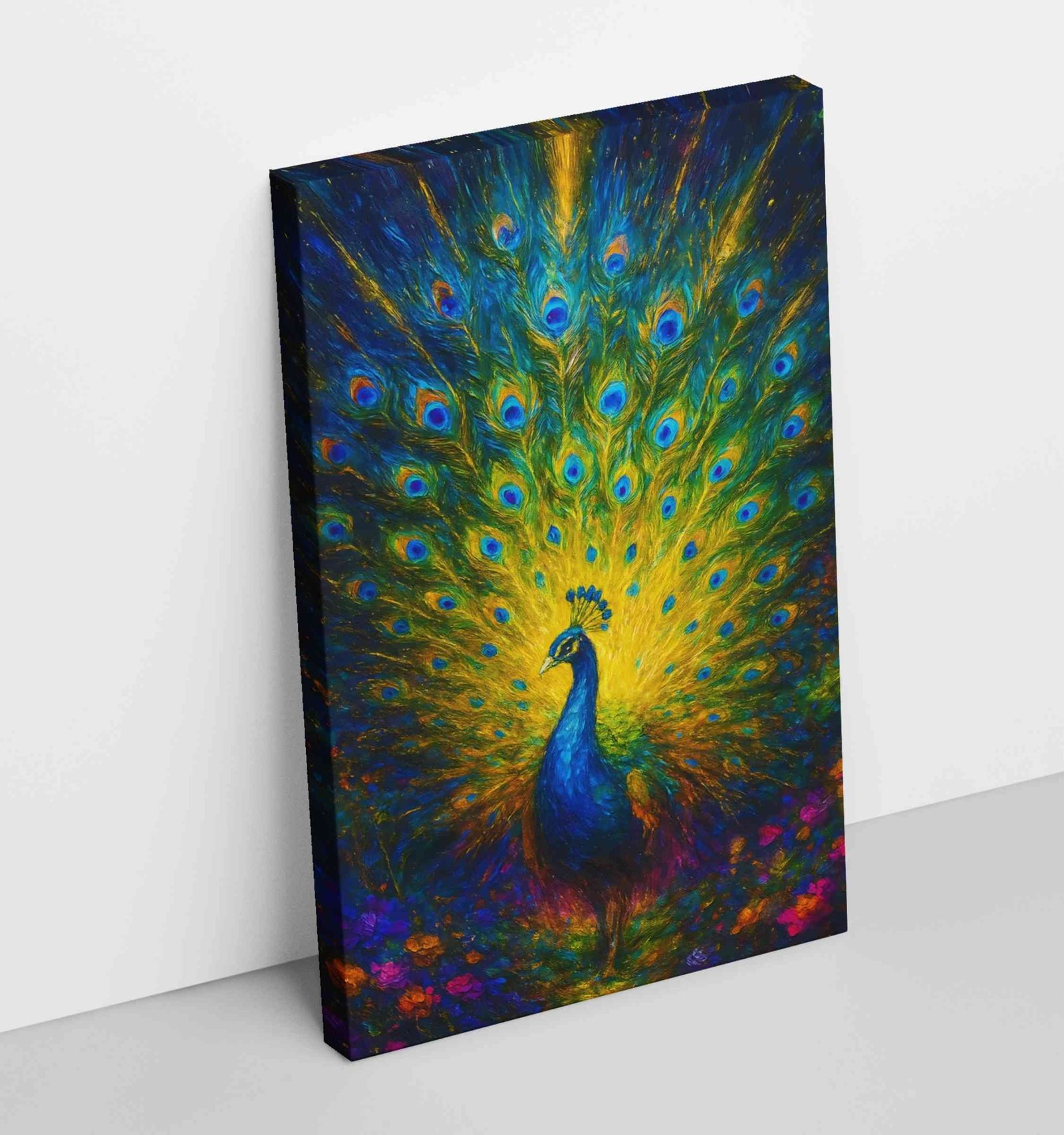 CANVAS Peacock Painting For Wall Vastu2