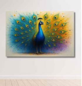 Canvas Dancing Peacock Wall Decor1
