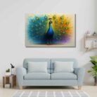 Canvas Dancing Peacock Wall Decor4