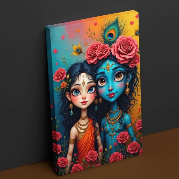 Decorative Radha Krishna canvas1