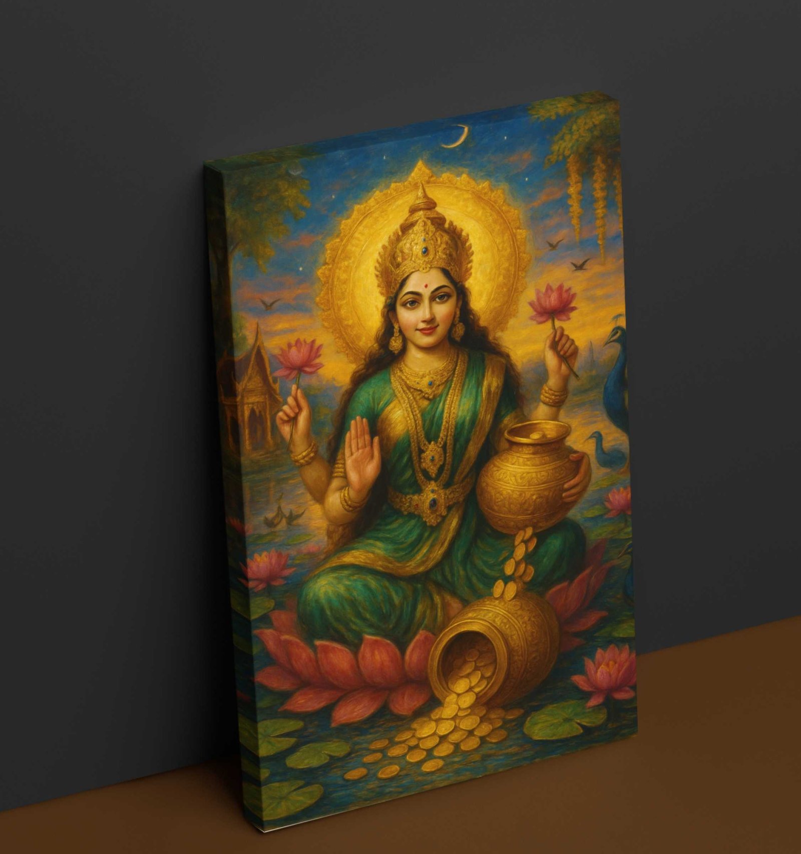 Devi lakshmi wall painting by KunjCart1