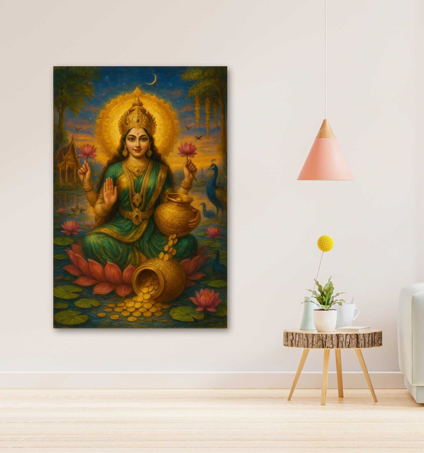 Devi lakshmi wall painting by KunjCart4