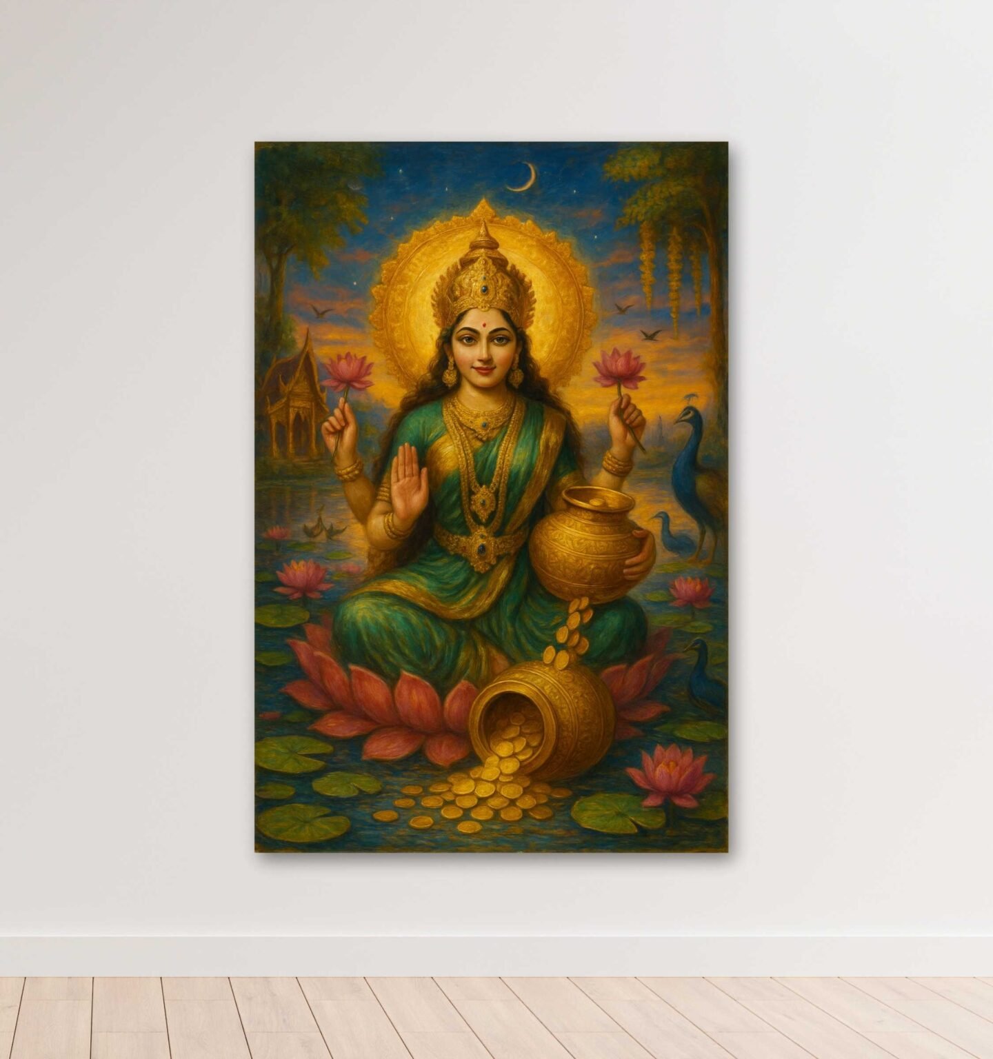 Devi lakshmi wall painting2
