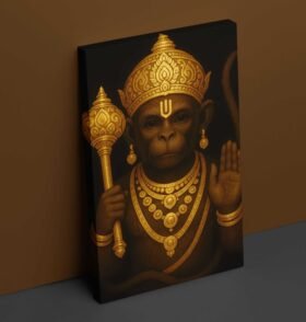 Gold Foil Hanuman Painting1