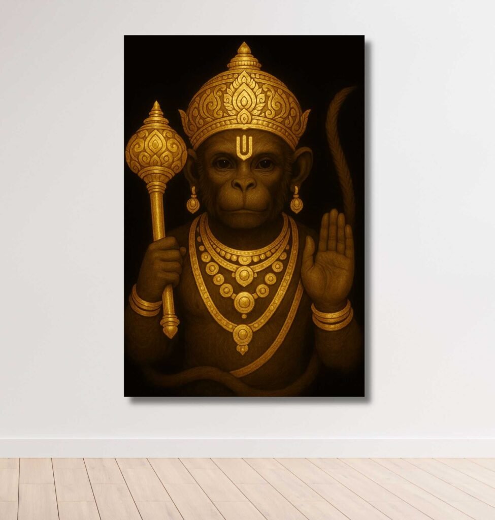 Gold Foil Hanuman Painting2