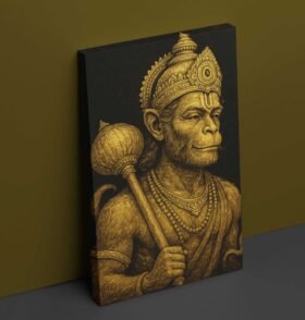 Golden Hanuman Painting1