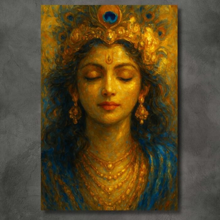 Krishna canvas wall painting by kunjcart3